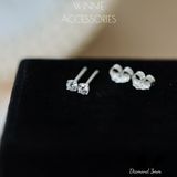  Hoa tai Bạc S925 Diamond 3mm (đá New Zealand) 