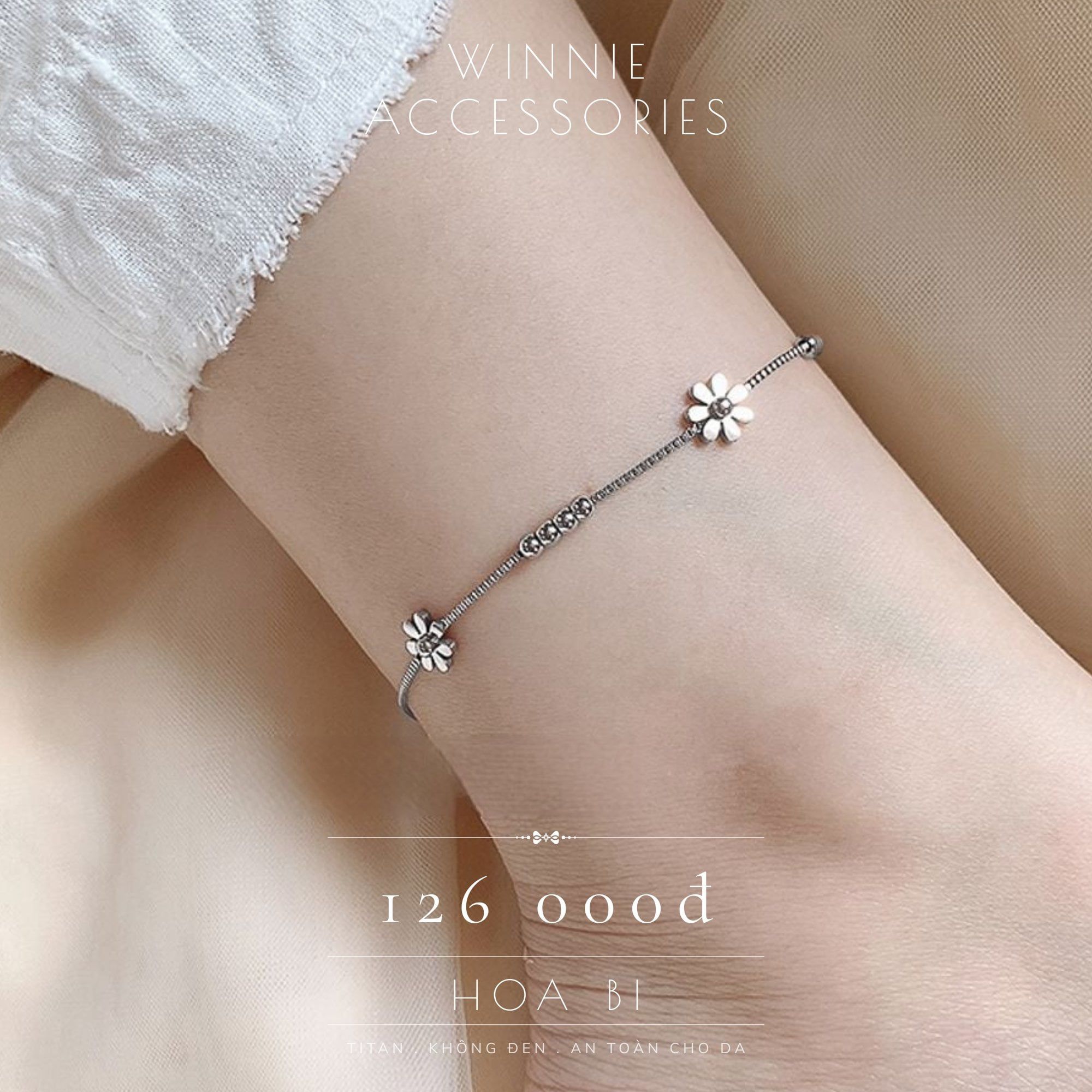  Lắc chân titan Hoa bi B 