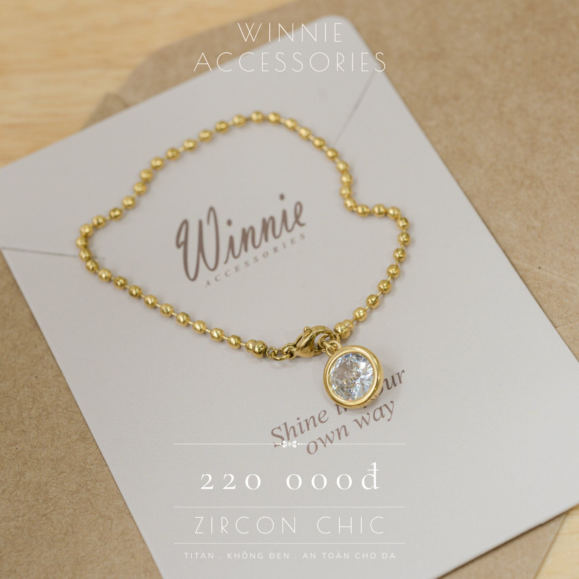  Lắc tay Titan Zircon chic 
