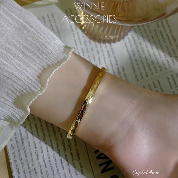  Vòng tay Titan Crystal Bản 4mm 