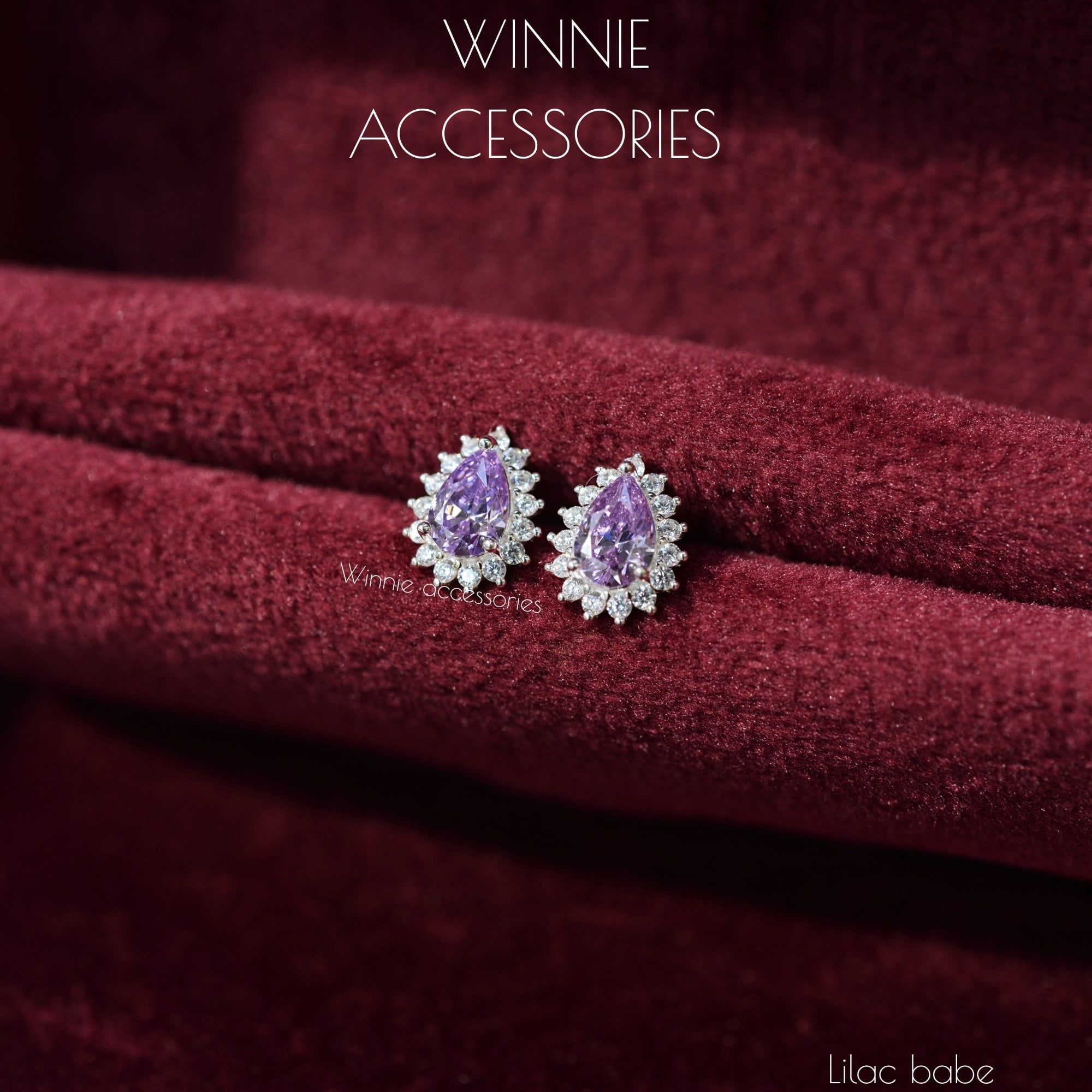  Hoa tai Bạc S925 Lilac Babe 