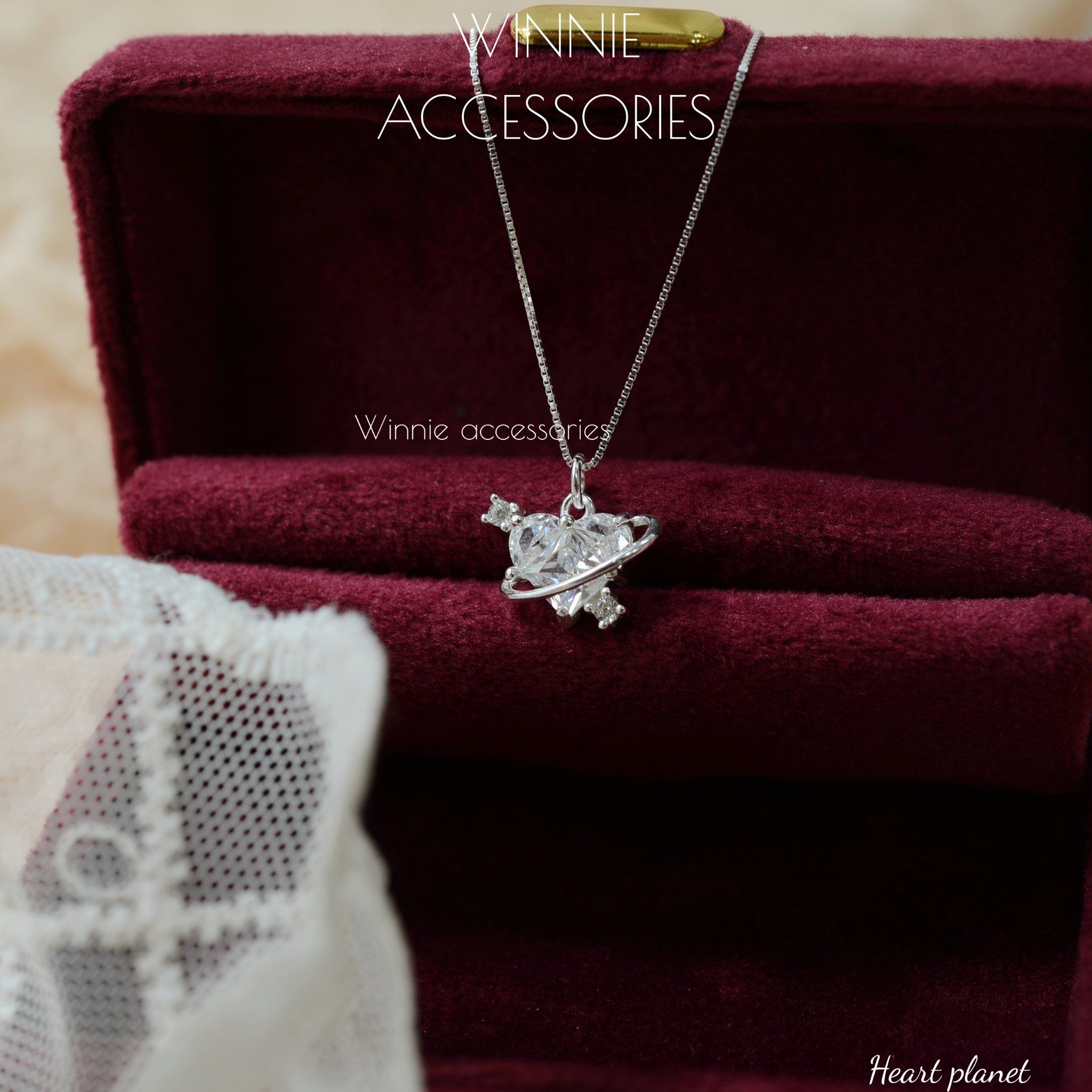  Dây chuyền Bạc S925 Heart planet 