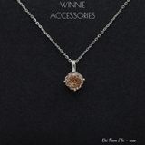  Dây chuyền Bạc S925 Đá Nam Phi Rose 