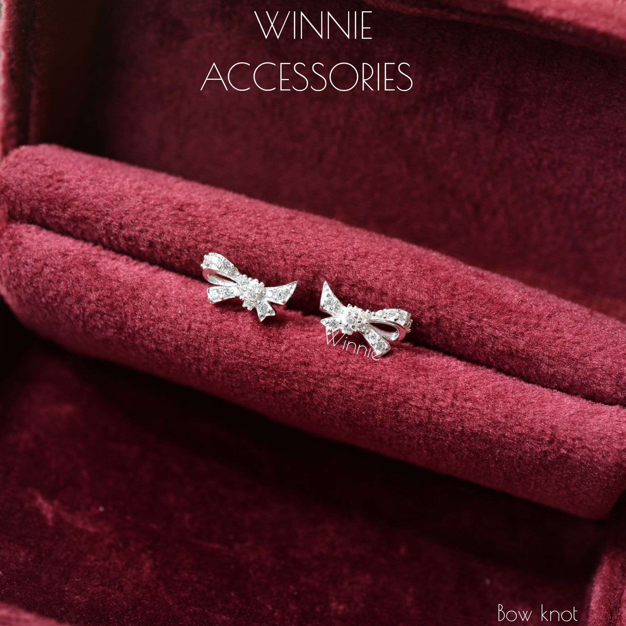  Hoa tai Bạc S925 Bow Knot 