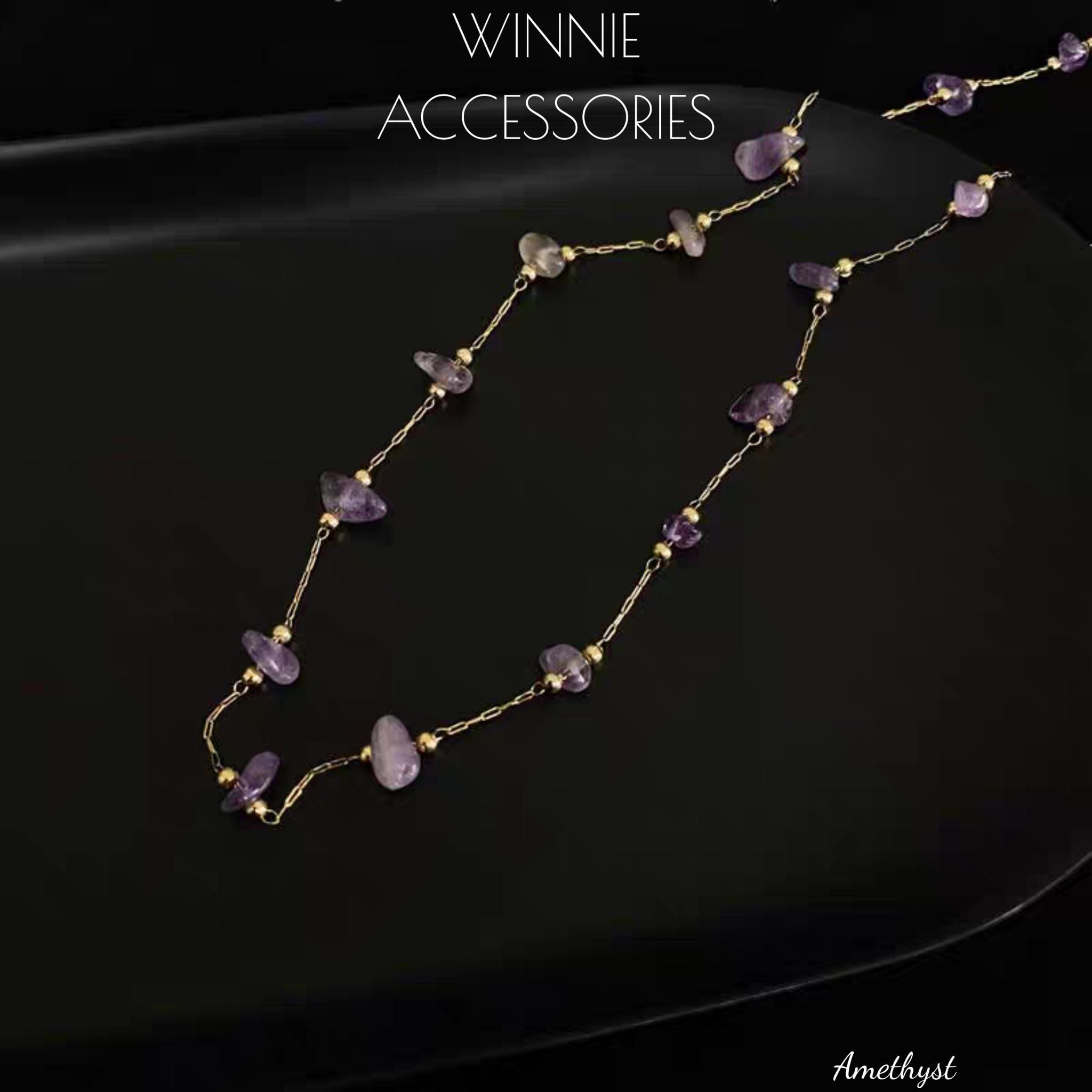  Dây chuyền titan Amethyst 