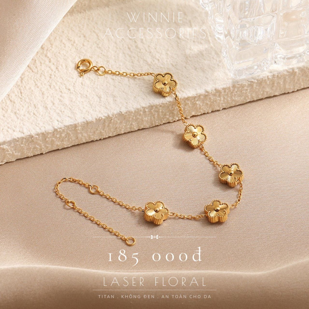  Lắc tay Titan Laser Floral VG 