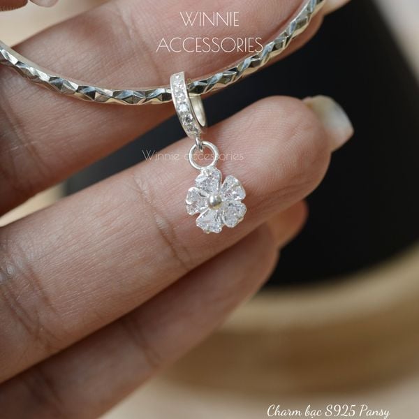  Charm Bạc S925 Pansy 