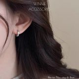  Hoa tai Titan Vòng đá 8mm 