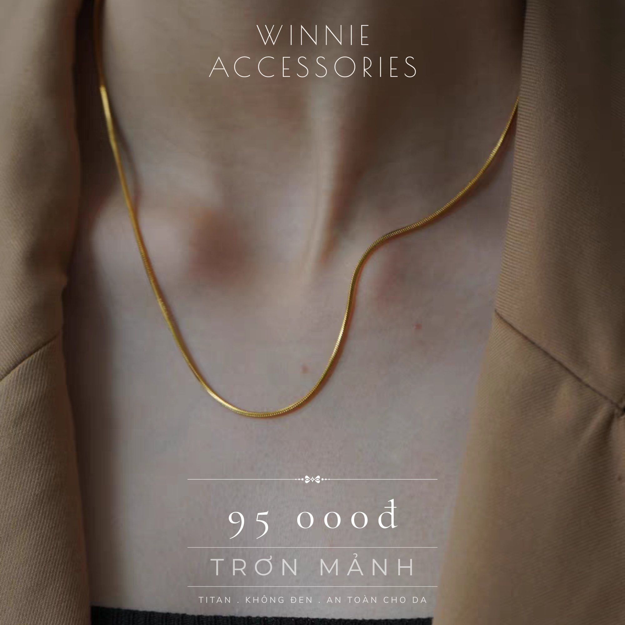  Dây chuyền titan trơn mảnh VG 