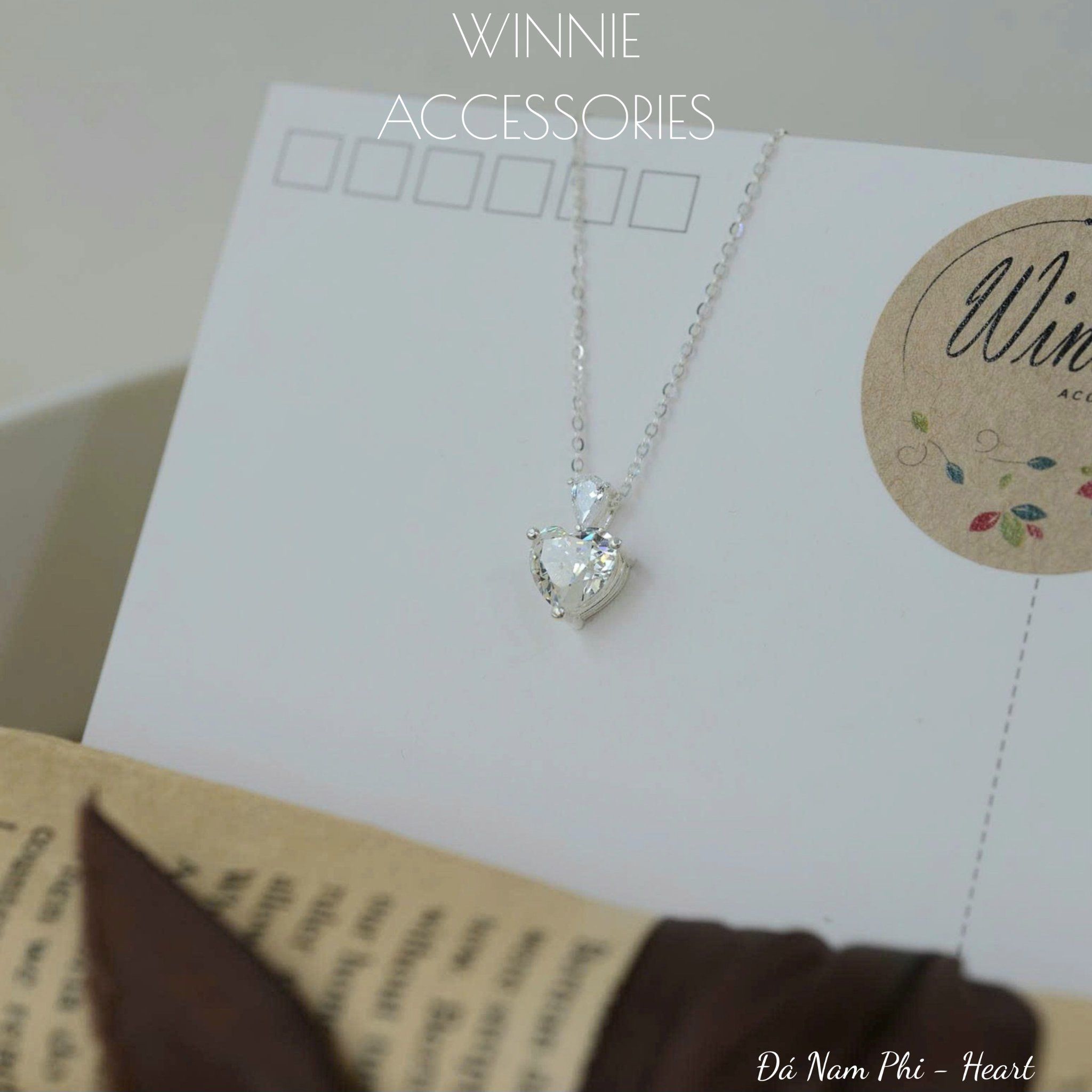  Dây chuyền Bạc S925 Đá Nam Phi Heart 