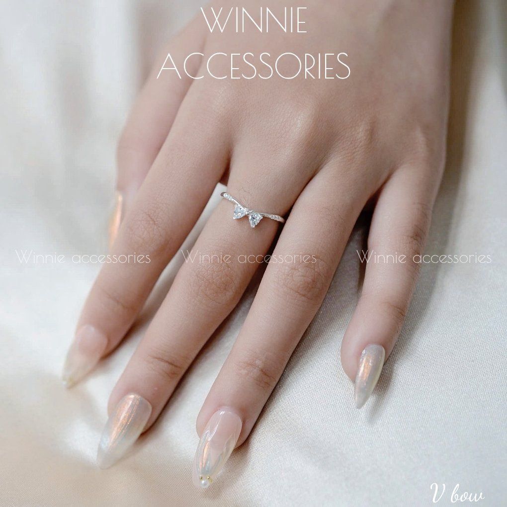  Nhẫn Bạc S925 V Bow 