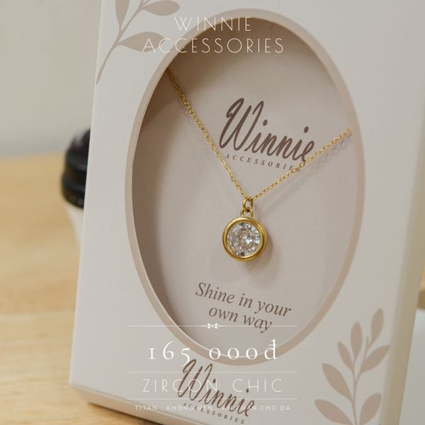  Dây chuyền Titan Zircon chic 