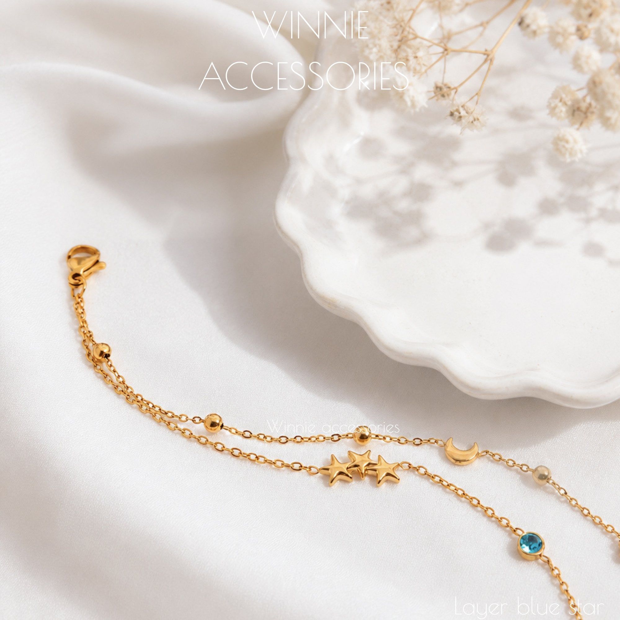  Lắc tay Titan Layer Blue star 