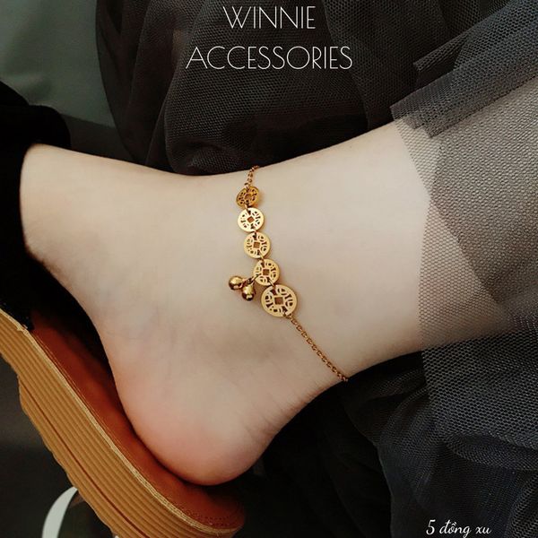  Lắc chân titan 5 đồng xu VG 