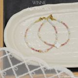  Lắc tay Titan Rhodonite (đá Tường Vi) 