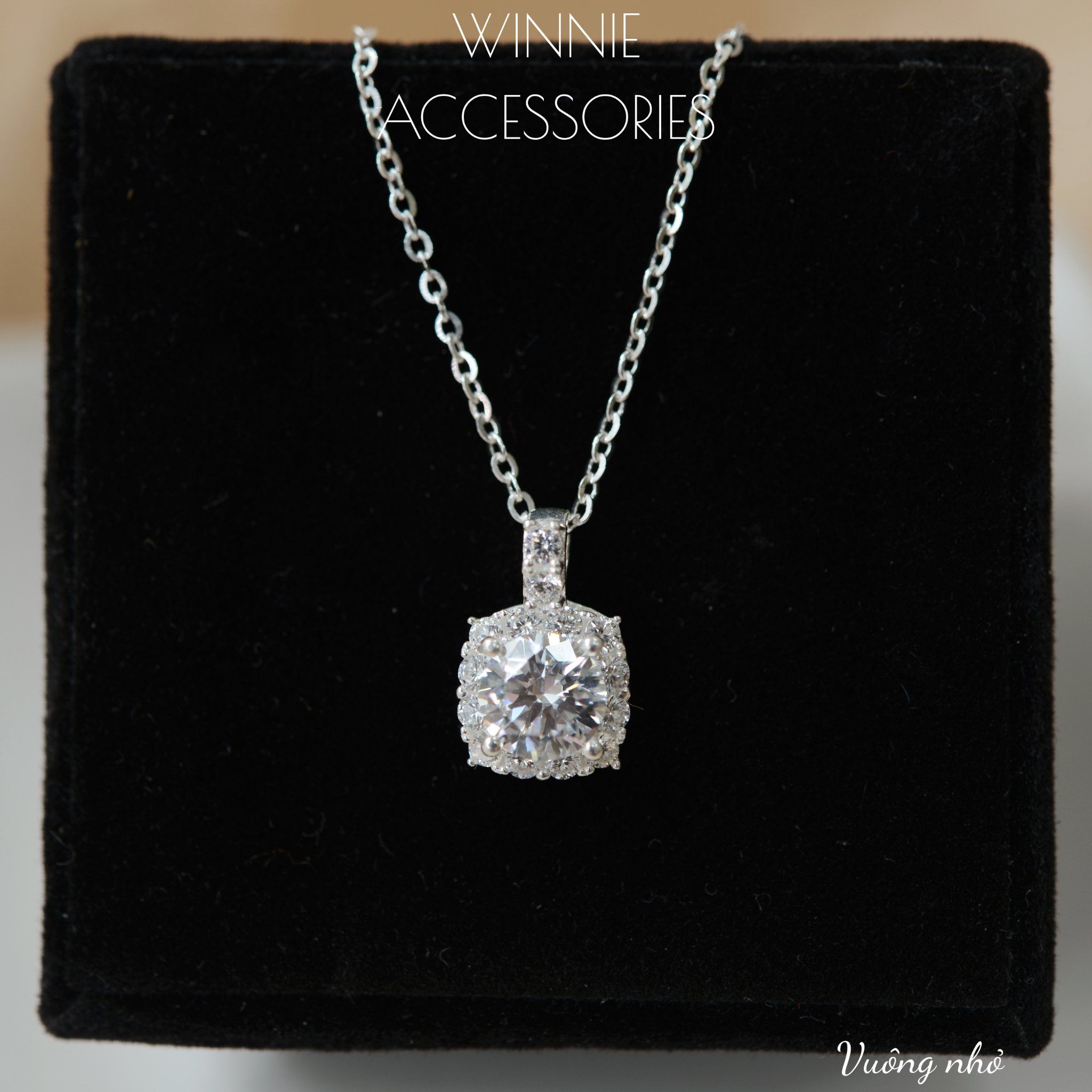  Dây chuyền Bạc S925 Vuông nhỏ 