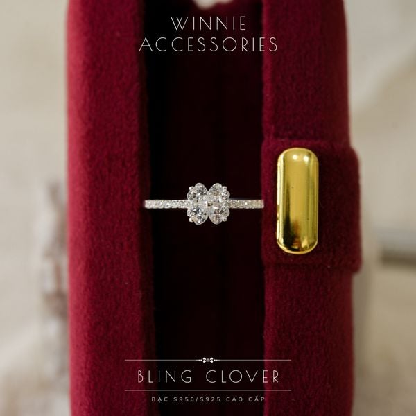  Nhẫn Bạc S925 Bling Clover 
