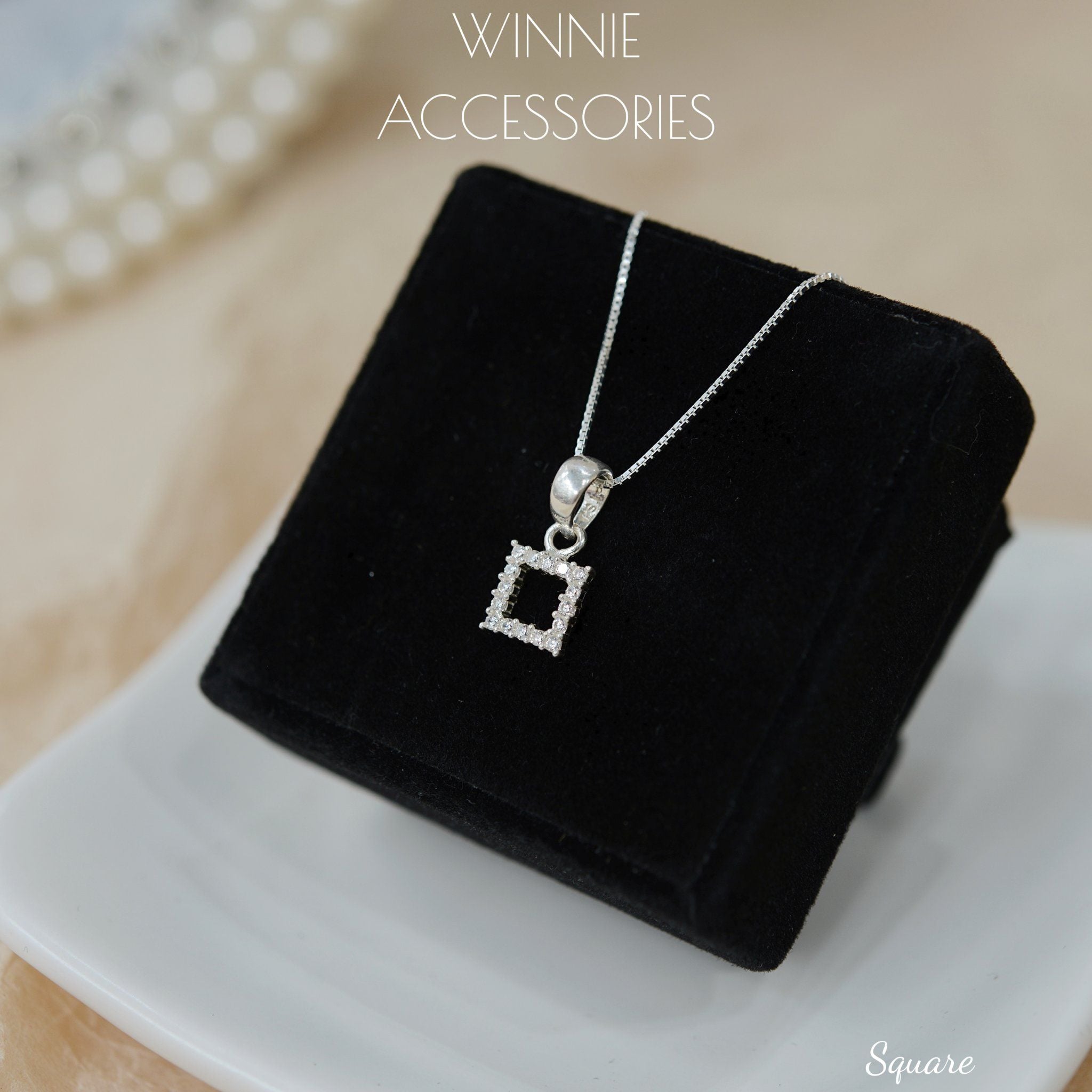  Dây chuyền Bạc S925 Square 