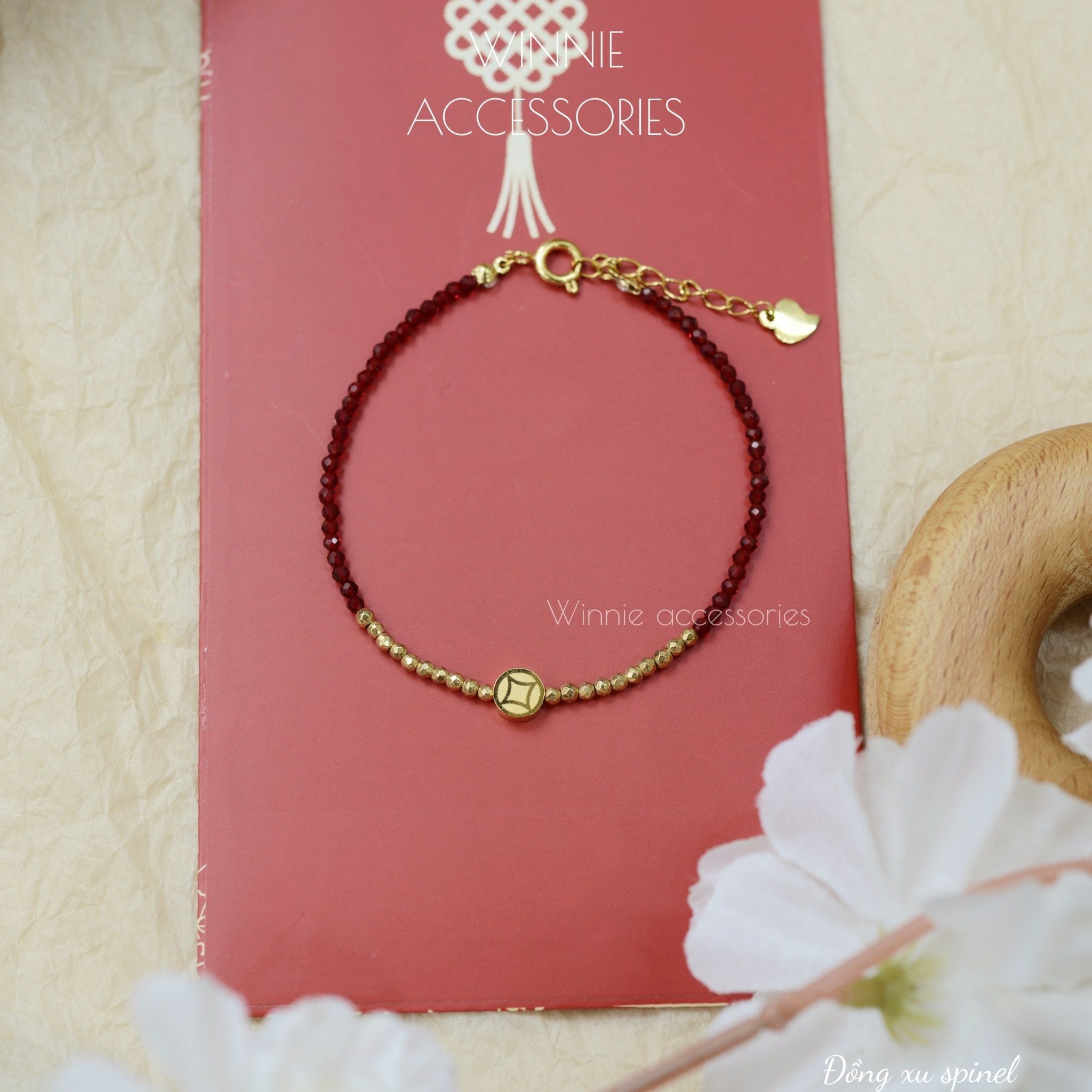  Lắc tay Titan Đồng Xu Spinel 