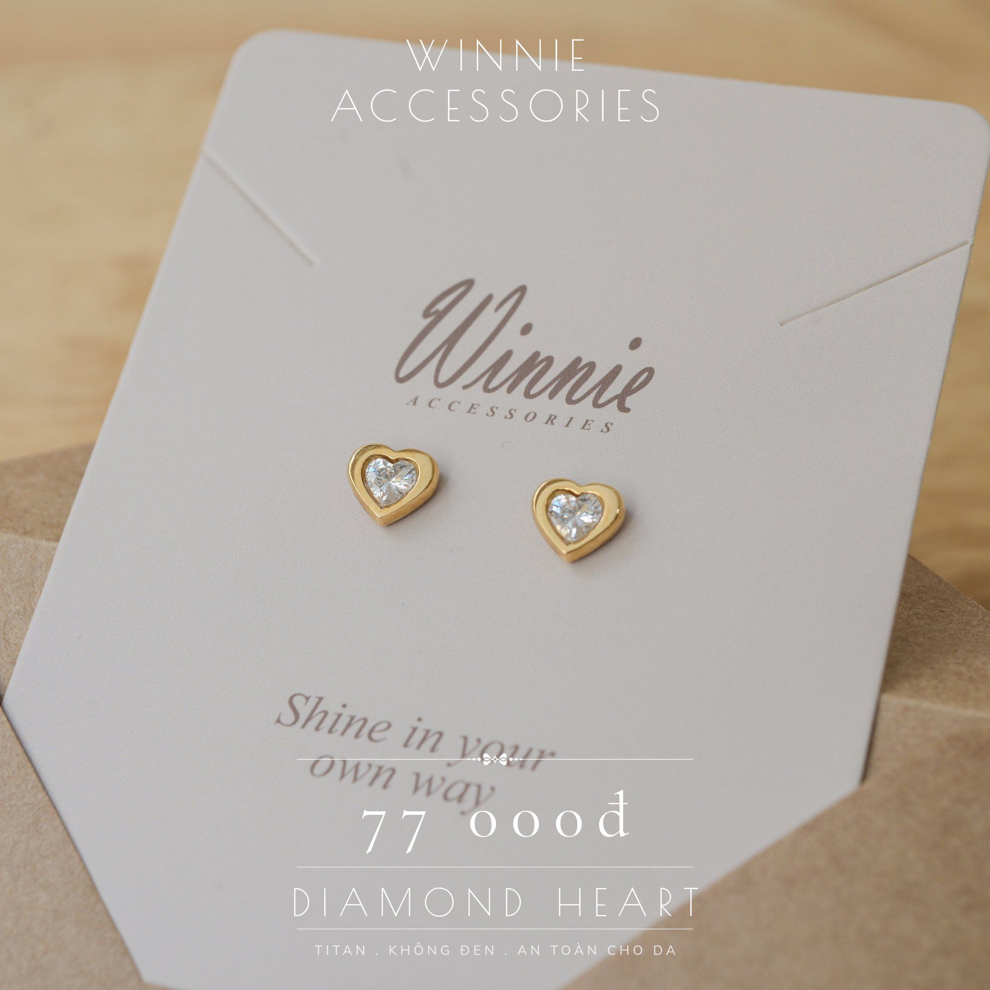  Hoa tai Titan Bi Diamond Heart 