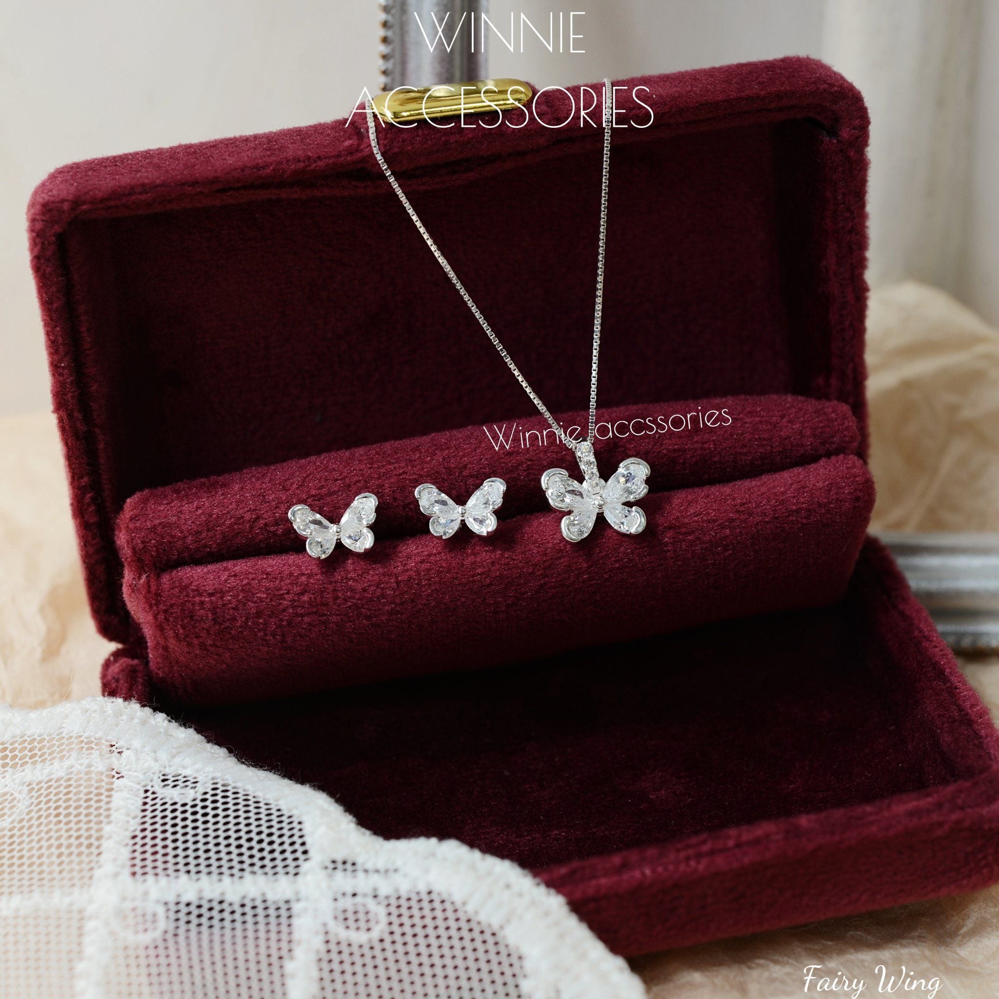  Hoa tai Bạc S925 Fairy Wing 