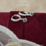  Hoa tai Bạc S925 Khoen Jade 