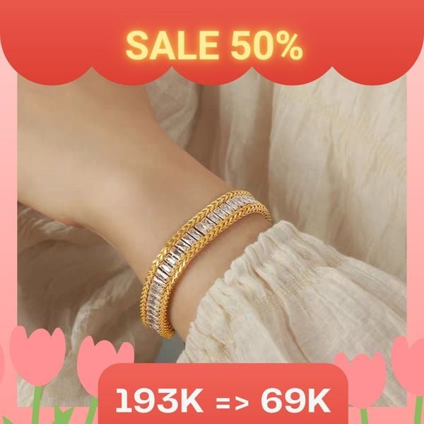  Lắc tay Titan Baguette Chain 