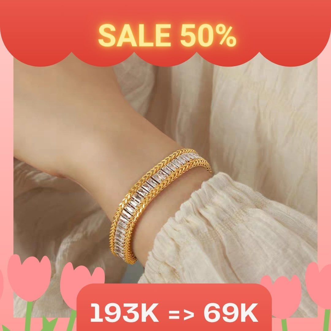  Lắc tay Titan Baguette Chain 