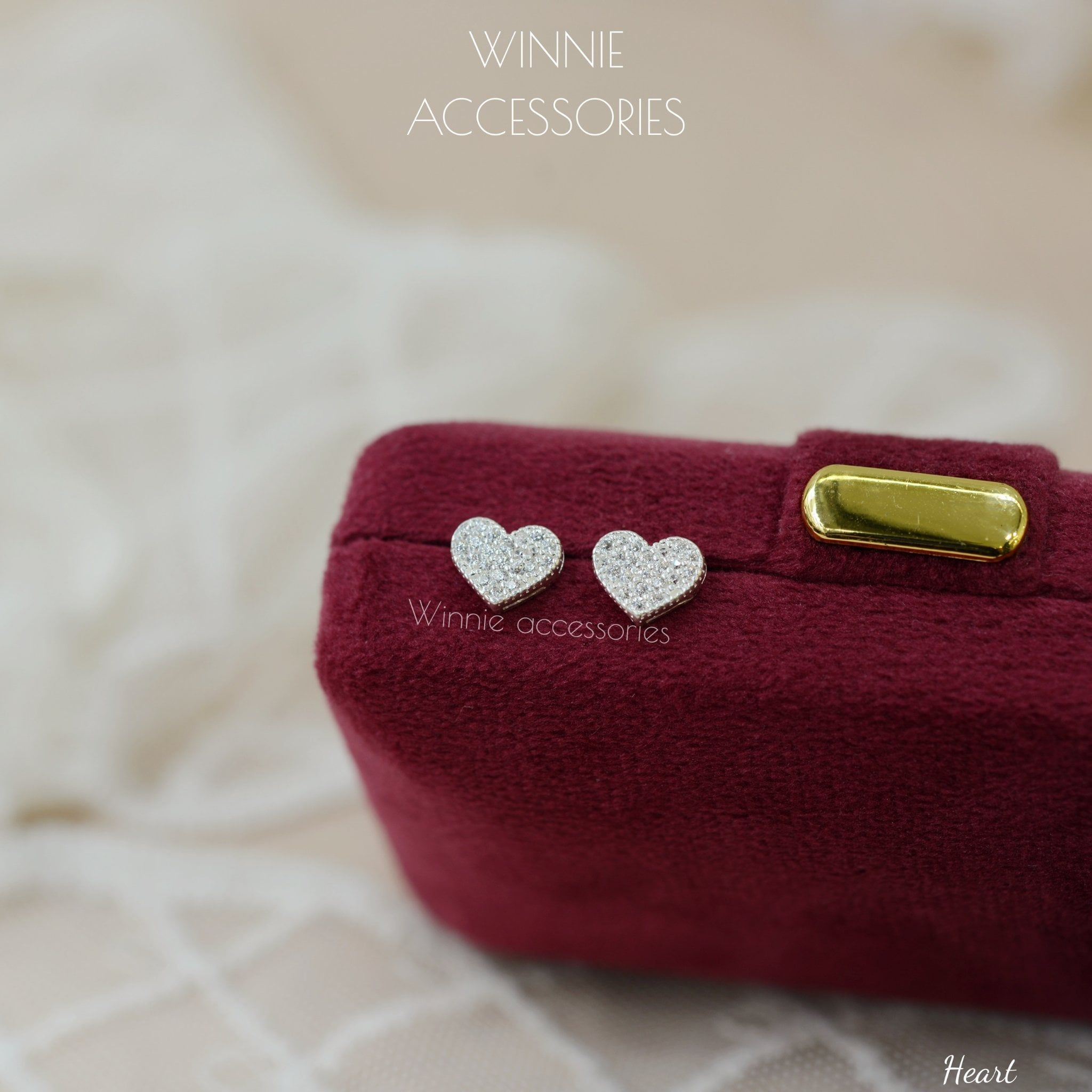  Hoa tai Bạc S925 Heart 