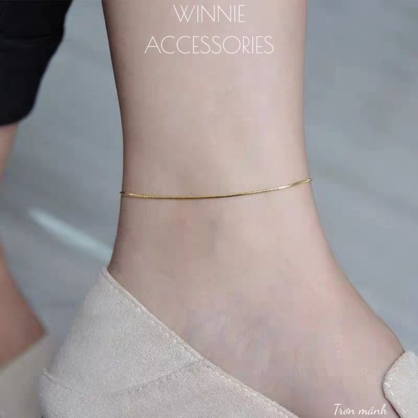  Lắc chân titan trơn mảnh VG 