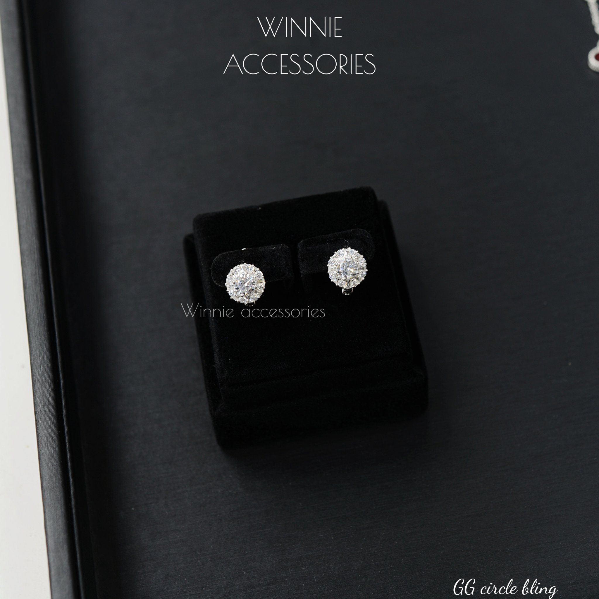  Hoa tai Bạc S925 GG Circle Bling 