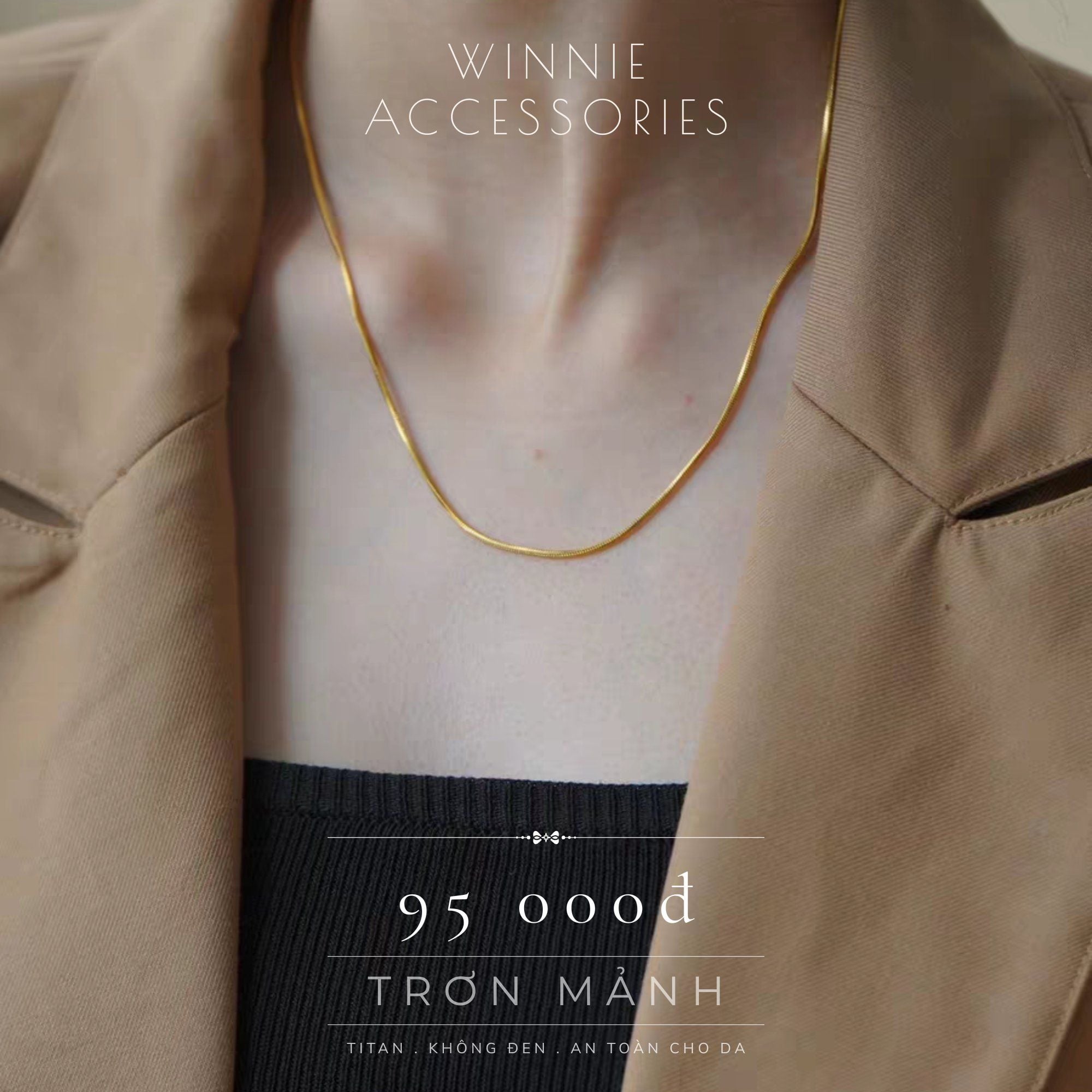  Dây chuyền titan trơn mảnh VG 
