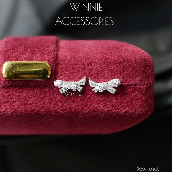  Hoa tai Bạc S925 Bow Knot 