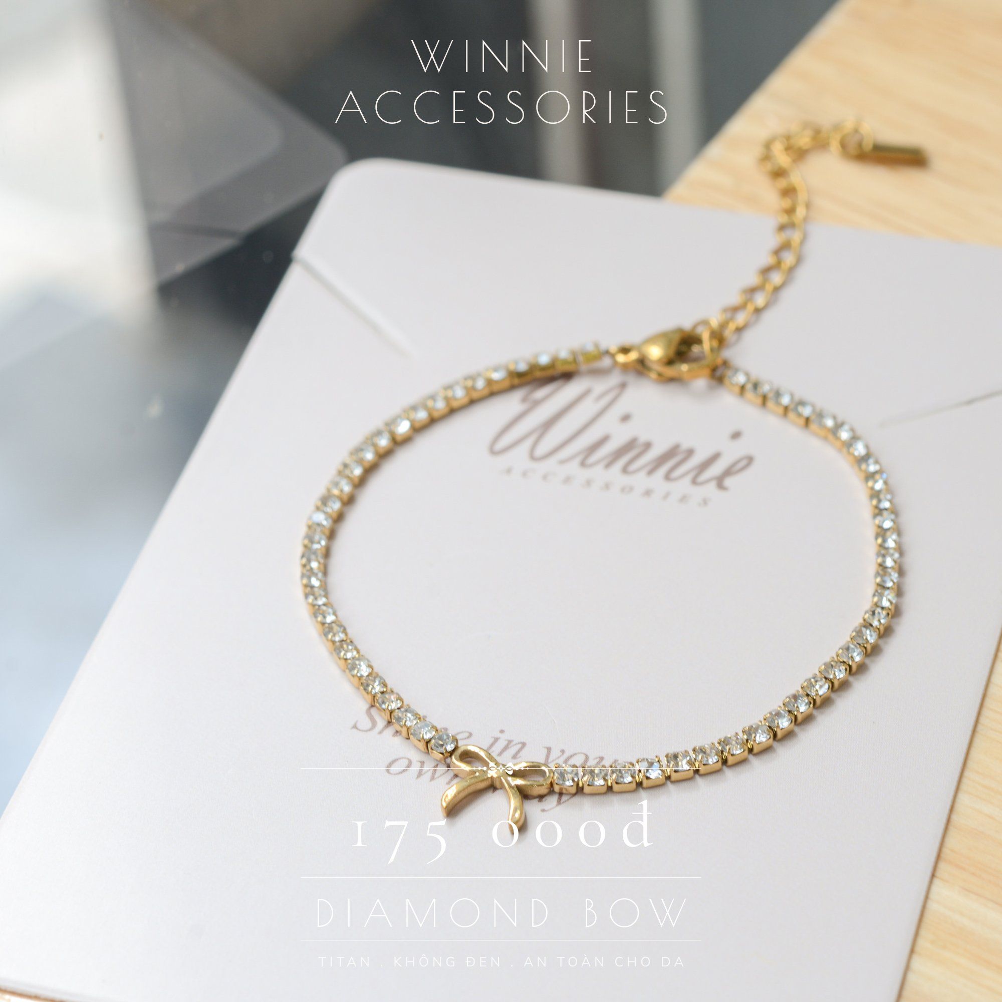  Lắc tay Titan Diamond bow 