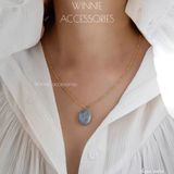  Dây chuyền titan Aqua nacre 