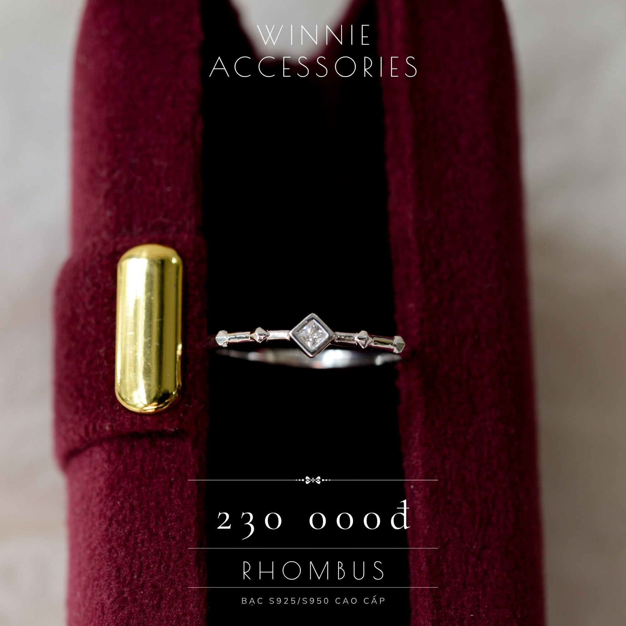  Nhẫn Bạc S925 Rhombus 