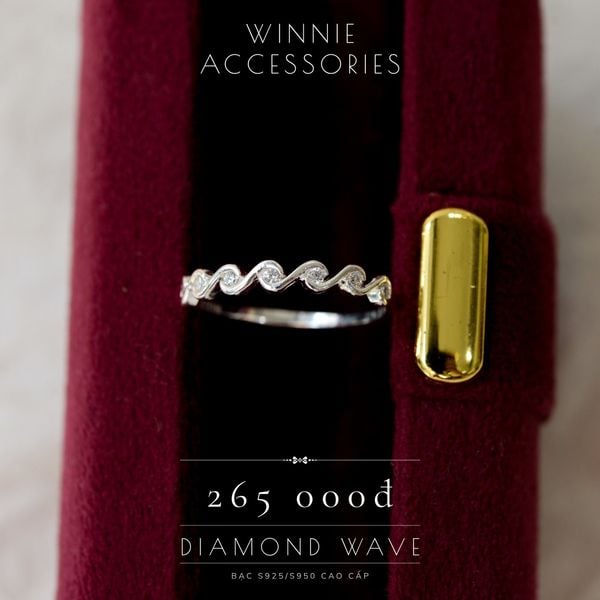  Nhẫn Bạc S925 Diamond Wave 