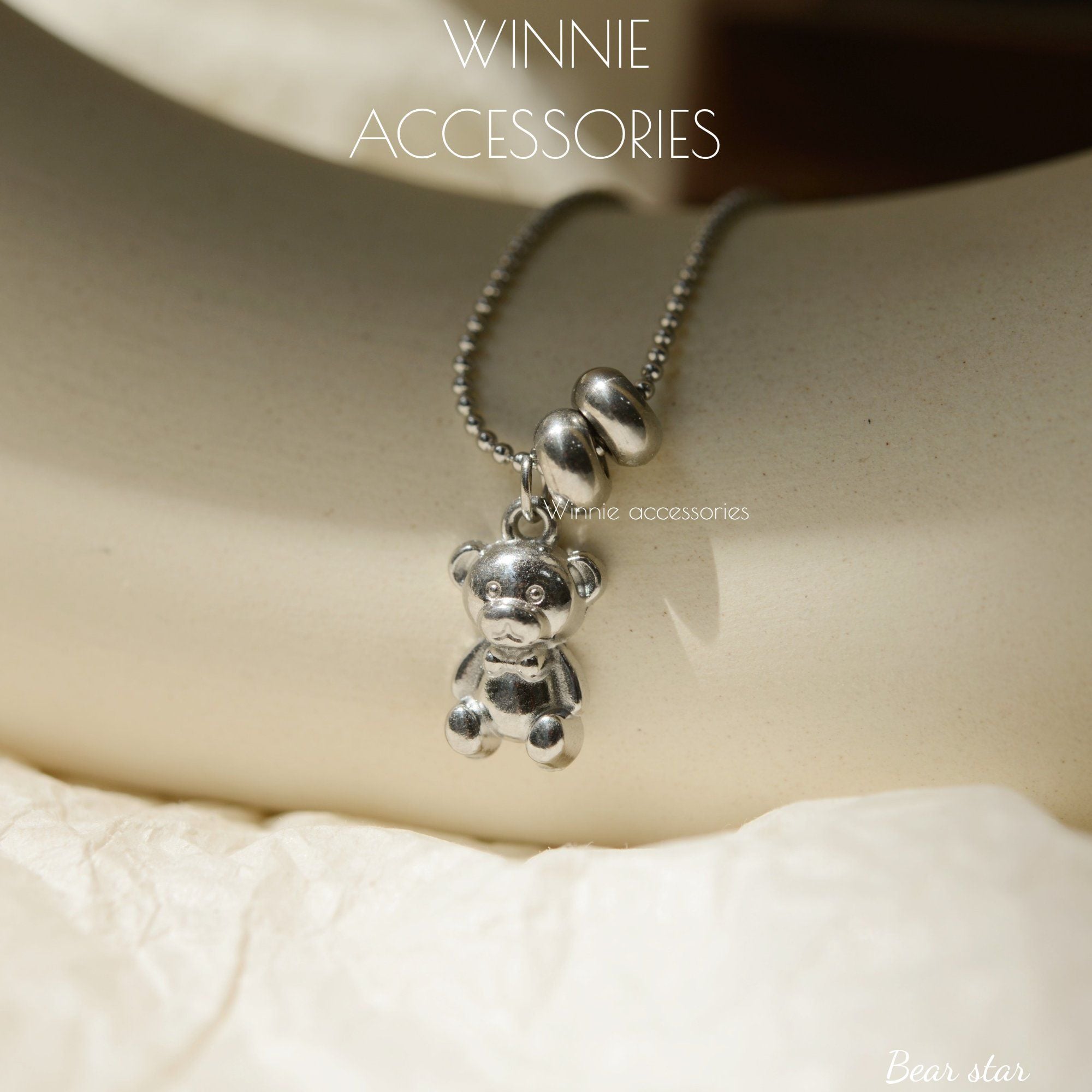  Dây chuyền Titan Bear Star 