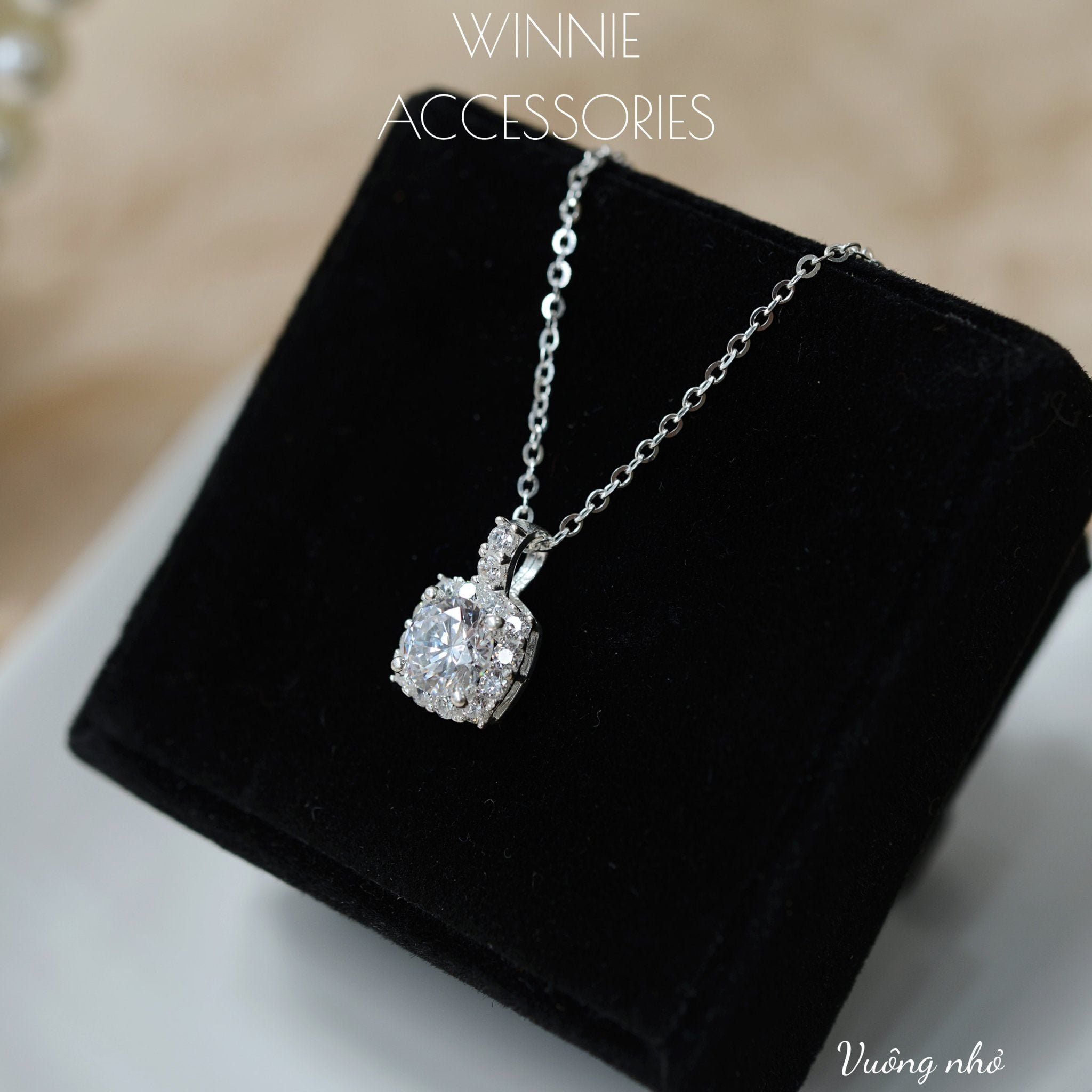  Dây chuyền Bạc S925 Vuông nhỏ 