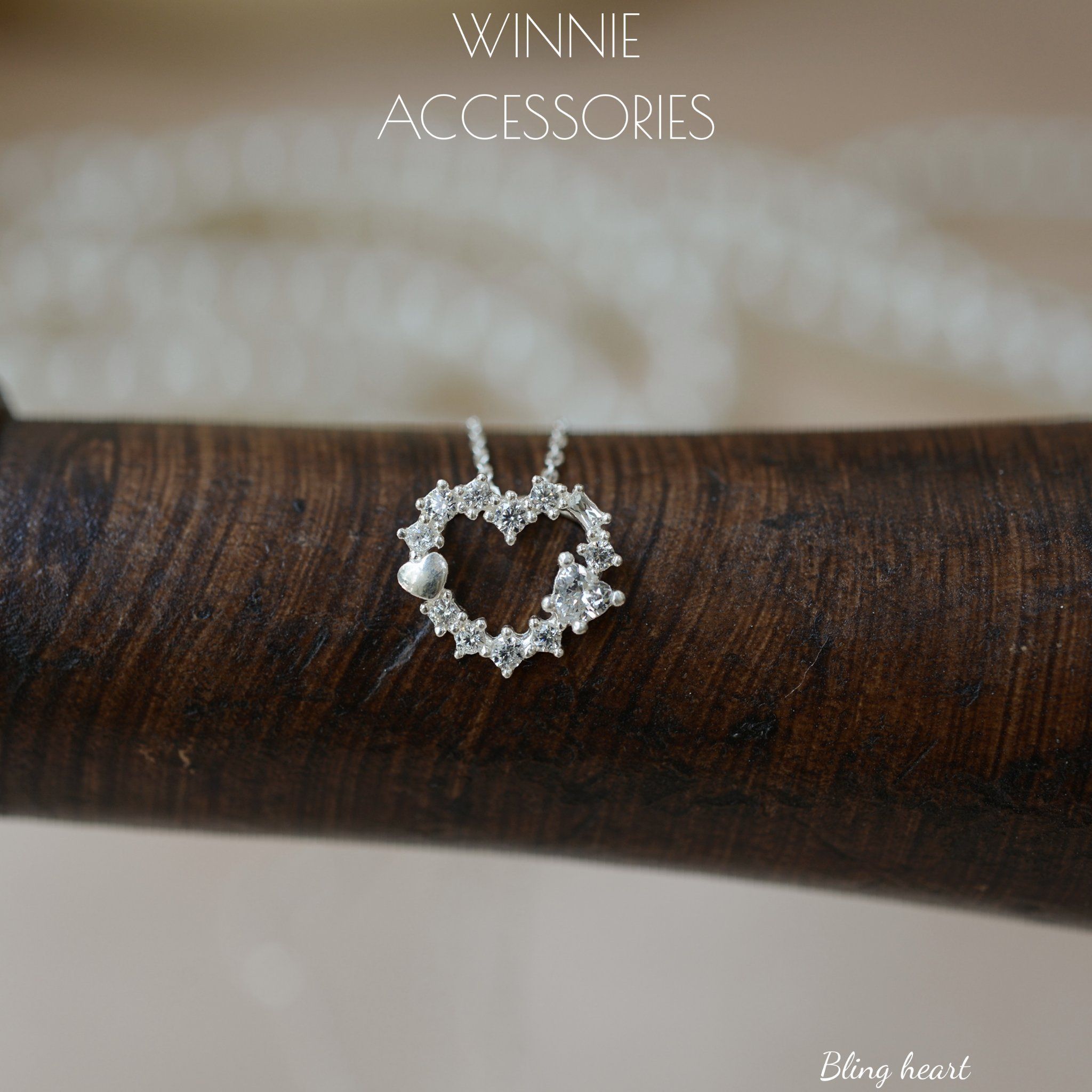  Dây chuyền Bạc S925 Bling heart 