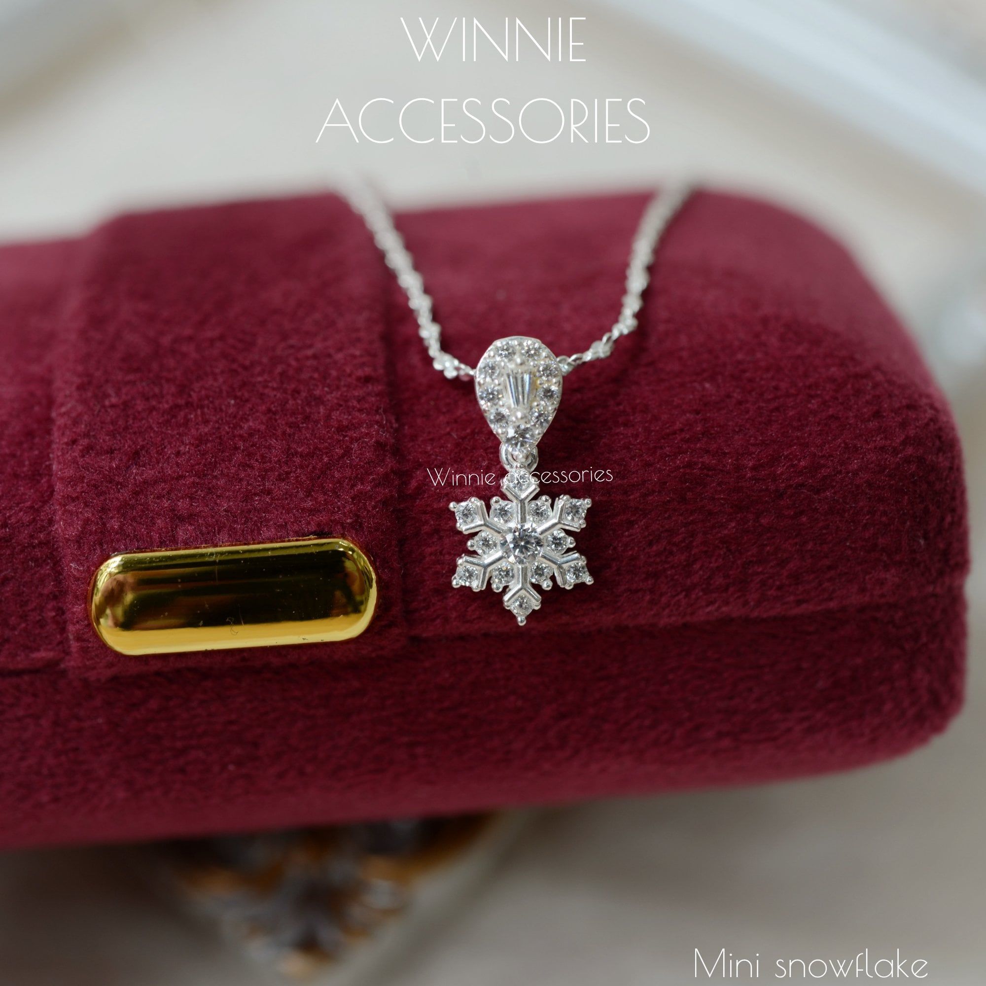  Charm Dây chuyền Bạc S925 Mini Snowflake (không kèm dây) 