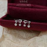  Hoa tai Bạc S925 Safety Pin 