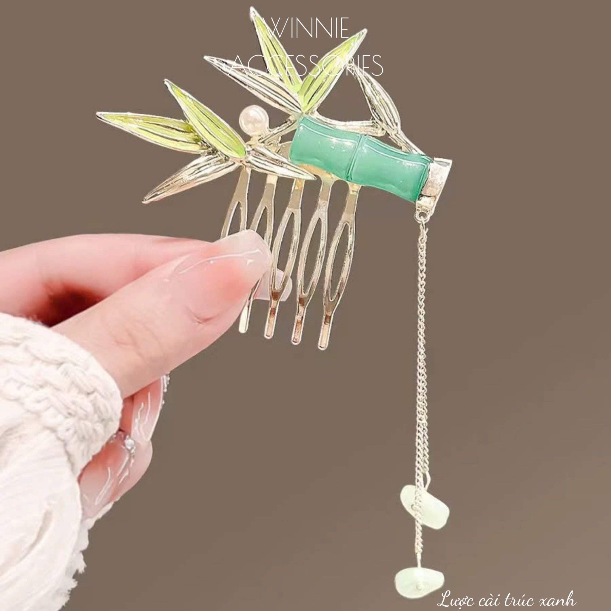  Lược cài Trúc Xanh 