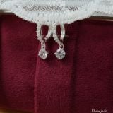  Hoa tai Bạc S925 Khoen Jade 