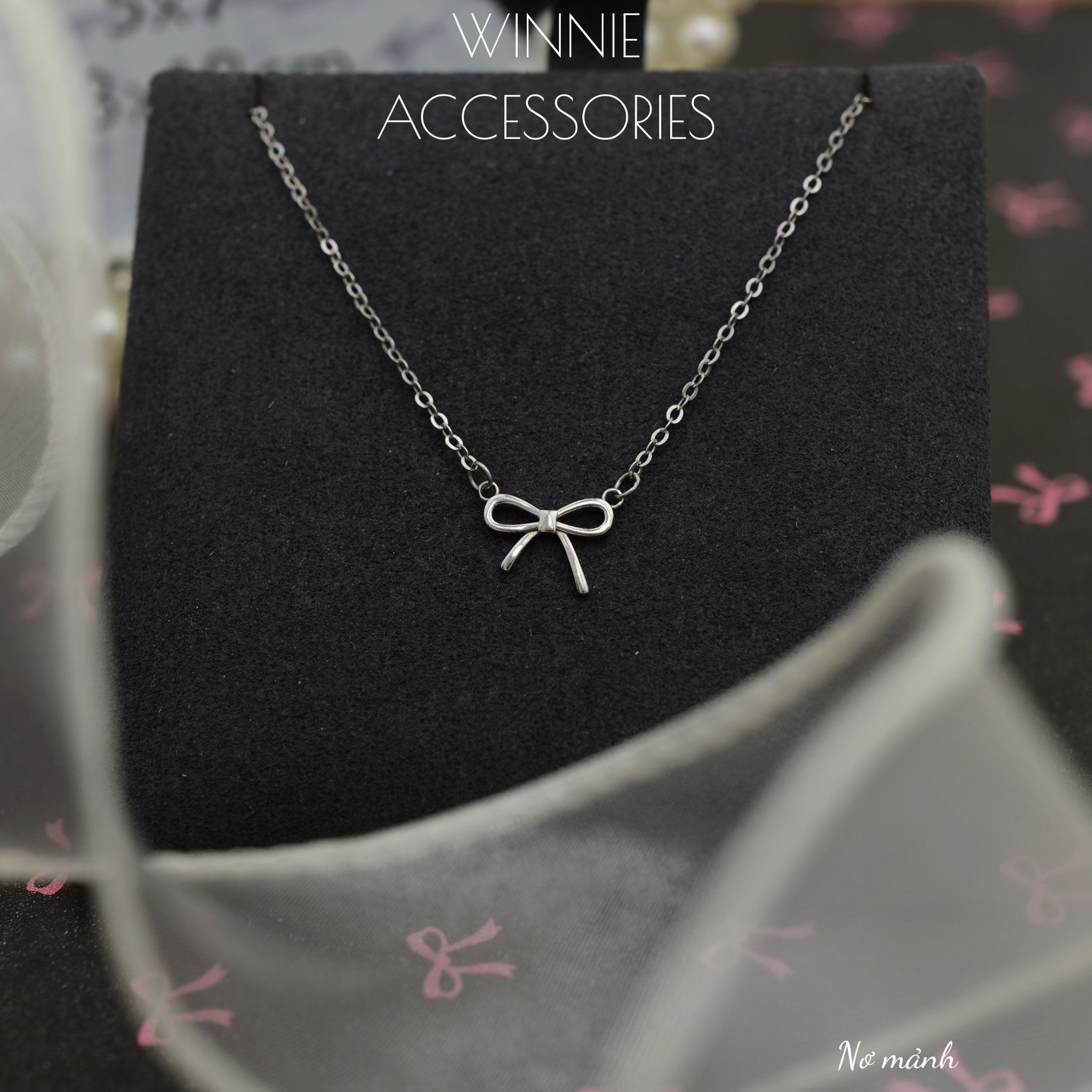  Dây chuyền Bạc S925 Nơ mảnh 