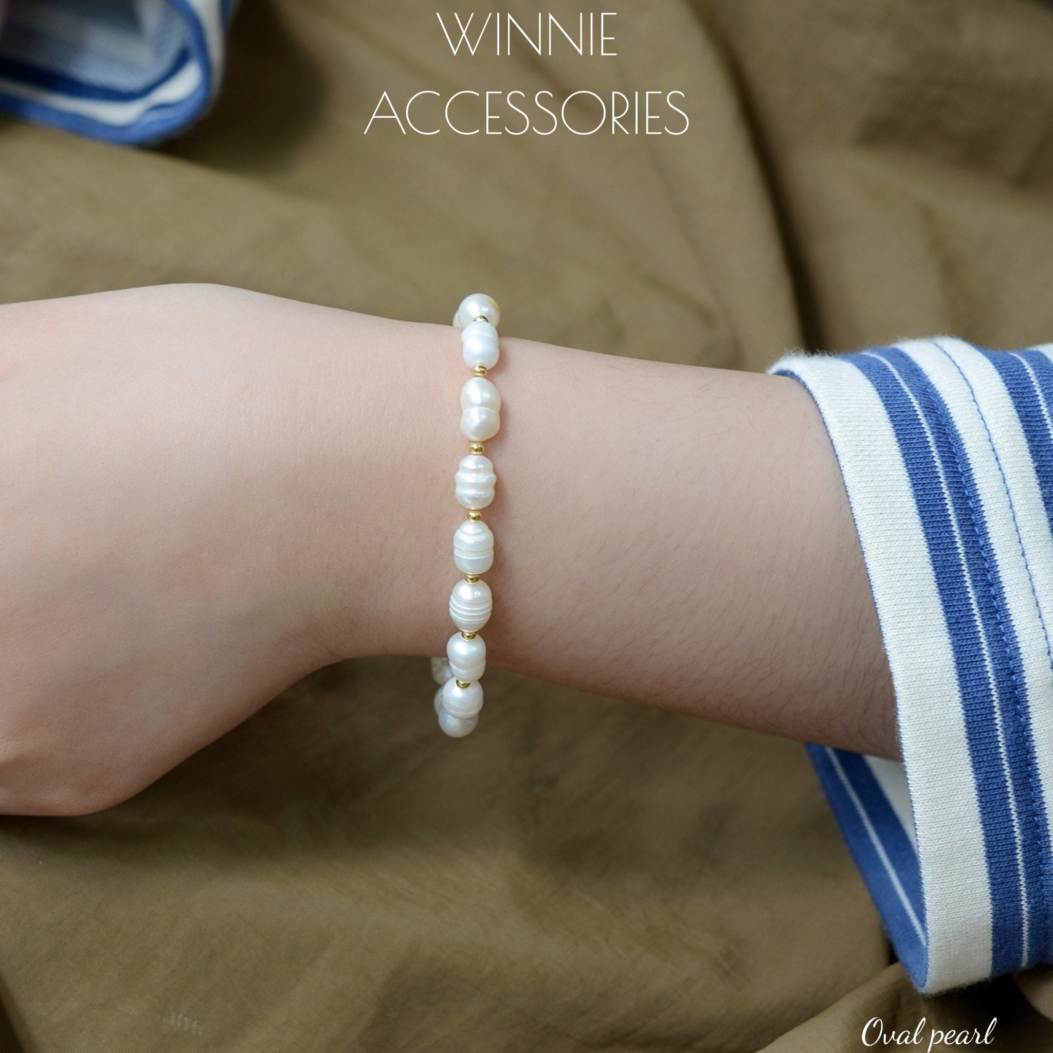  Lắc tay Titan Oval Pearl 