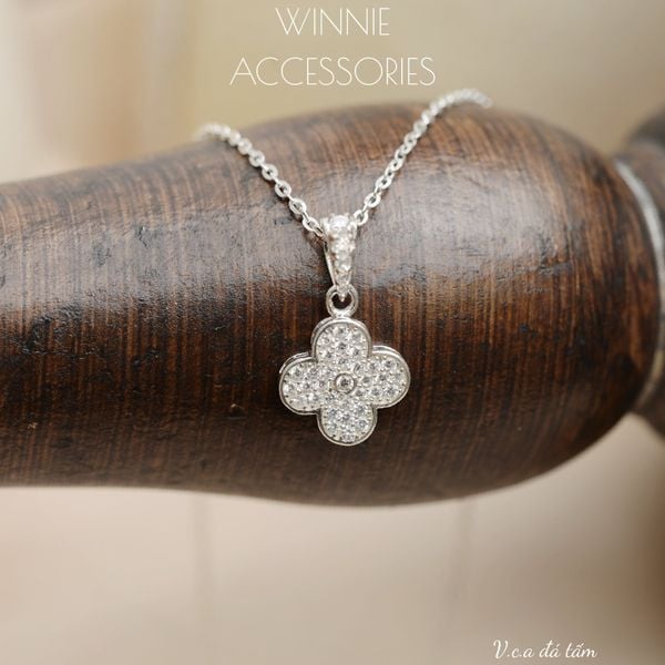  Dây chuyền Bạc S925 VCA Đá Tấm 
