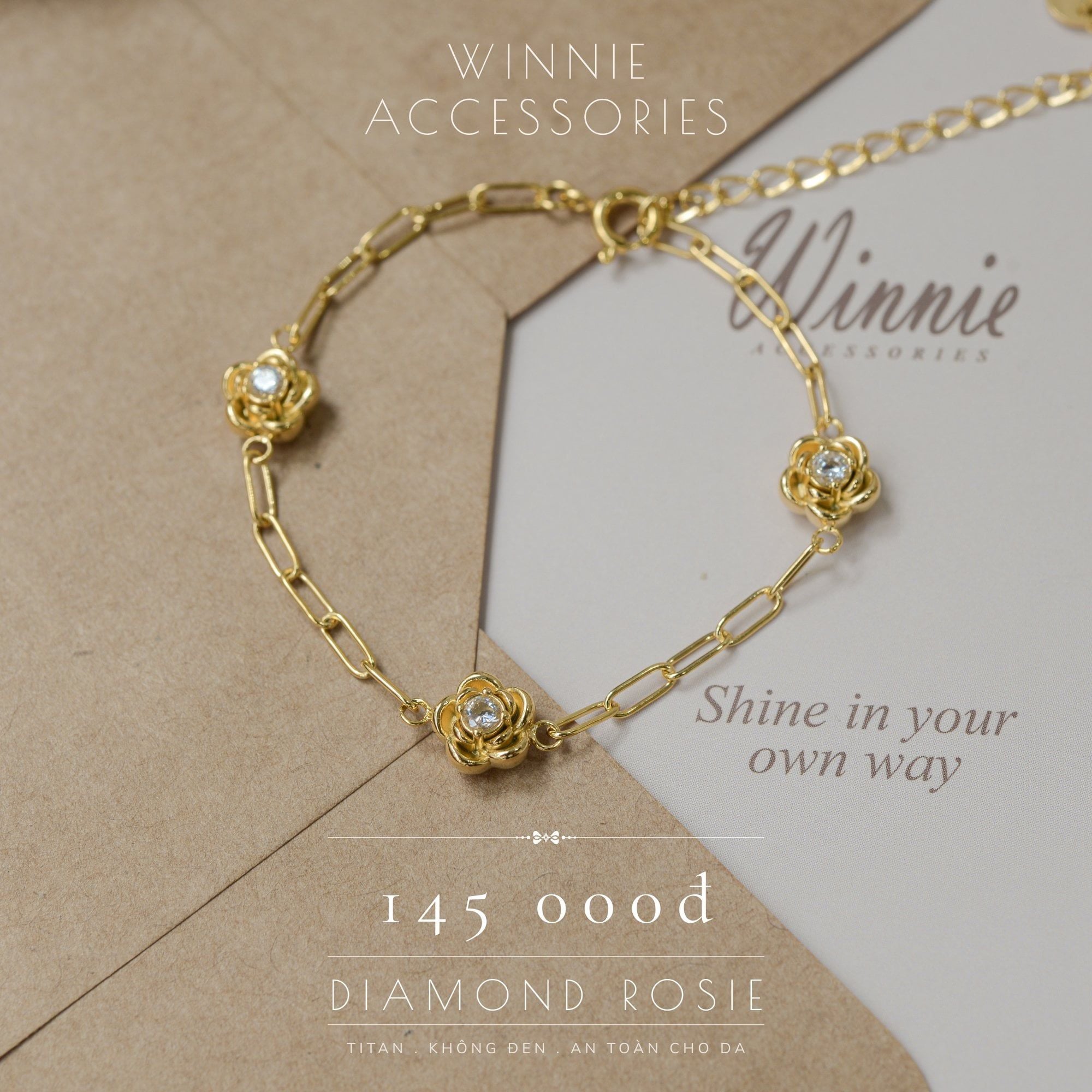  Lắc tay Titan Diamond rosie VG 