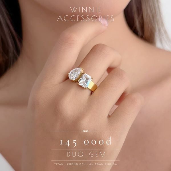  Nhẫn Titan Duo Gem 