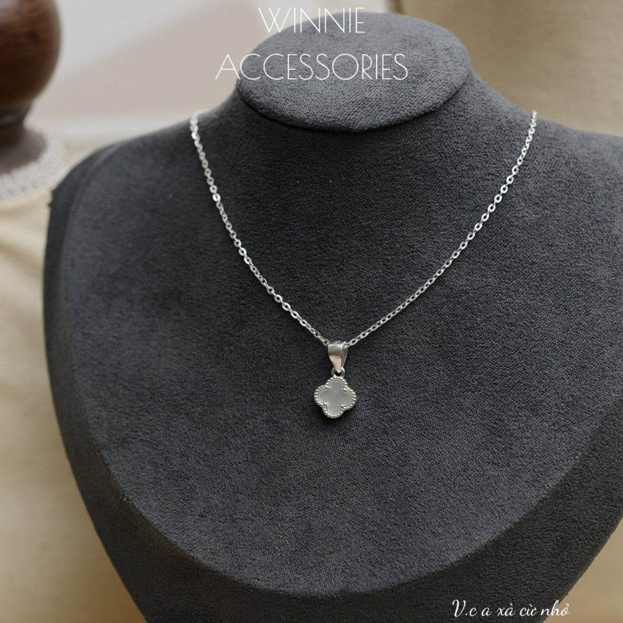  Dây chuyền Bạc S925 VCA xà cừ nhỏ 